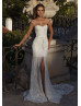 Strapless Sweetheart Beaded Lace Wedding Dress